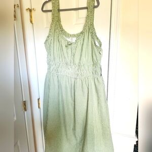 LC Lauren Conrad Green Checkered dress 2X